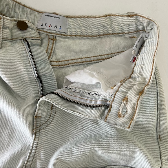 Vintage 80s American Apparel 🇺🇸 high waisted denim short sz 26 light wash - Picture 12 of 16